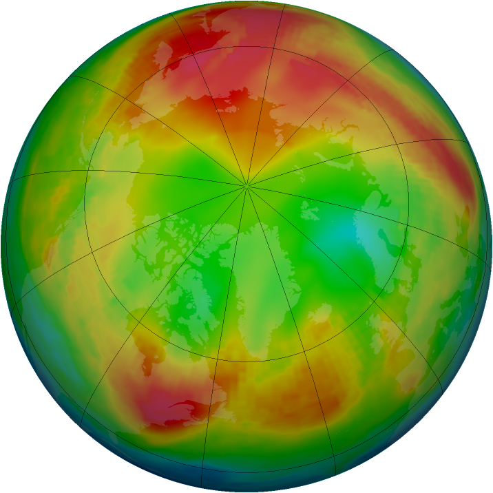 Arctic ozone map for 17 January 1982